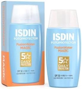 ISDIN Fotoprotector Fusion Water MAGIC SPF 50 | Ecran solaire visage à phase aqueuse pour un usage quotidien | Texture ultra-légère 50 ml