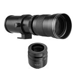 Andoer Camera MF Super Telephoto Zoom Lens F/8.3-16 420-800mm T2 Mount with RF-mount Adapter Ring 1/4 Thread Replacement for Canon EOS R/ R3/ R5/ R5C/ R6/ RP RF-Mount Cameras