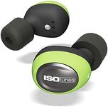 ISOtunes FREE True Wireless Earplug Earbuds, 22 dB Noise Reduction Rating, 8 Hour Battery with 3 Case Charges, Noise Cancelling Mic, OSHA Compliant Bluetooth Hearing Protector (Safety Green)