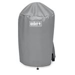 Weber Premium Grill Cover | 47cm BBQ Cover, Heavy Duty | Breathable UV & Water-Resistant Round Barbecue Covers | Portable & Light | Quality BBQ Accessories, Outdoor Cooking & Grilling - Grey (7175)