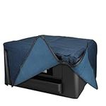 kwmobile Linen Dust Cover Compatible with Epson Workforce WF-4820 Dust Cover - Printer Protection - Blue Grey