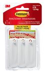 Command Sawtooth Picture Hangers, Damage Free Hanging Frame Hangers, No Tools Wall Hooks for Hanging Sawtooth Frames in Living Spaces, 3 White Picture Frame Hangers and 6 Command Strips