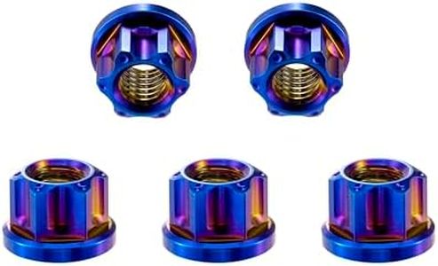 RISON TITANIUM Burnt Blue M12x1.25 Flange Nut for Brake Caliper 5PCS