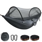 Chihee Ultra-Light Travel Camping Hammock Pop-up Bug Net Hammock 300kg Load Capacity,Breathable,Quick-Drying Parachute Nylon 2 Premium Carabiners,2 Tree Slings Included for Outdoor Backpacking Hiking