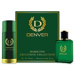 Denver Hamilton Gift Set-Aerosol Fresh Perfume (60Ml) + Deodorant (165Ml) Long Lasting Scent For Men