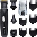 Remington Groom Kit Personal Groomer PG6130 Hair Trimmer | Ultimate All-in-One Grooming Kit with Titanium Coated Blades | Cordless Trimmer with 5 Fixed Combs, Mini Foil Shaver & Nose & Ear Trimmer | 40-Min Runtime, 16-Hr Charge Time