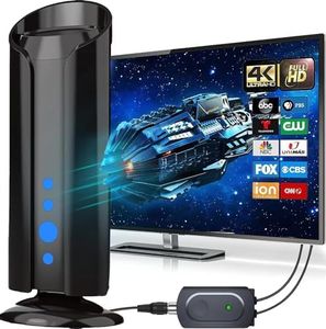 2024 Upgraded Up to 900+ Miles Long Range TV Antenna, Digital TV Antenna for Smart TV - Indoor HD Antenna Support 4K 1080P and All Older TV's 360° Reception Antenna for Free Local Channels…