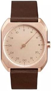 Slow Mo 10 - Dark Brown Leather, Rose Gold Case, Rose Gold Dial Orologio da polso