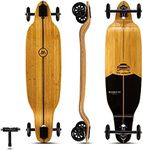 Glider Collection | 40" x 9.25" | Premium Longboard Skateboard | Large Big 100mm Wheels | Bamboo Deck with Hard Maple Core | Cruiser Carver | Fully Assembled | Men Women Adults Teens | Free Skate Tool