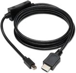 Tripp Lite Mini Displayport to HD Cable Adapter, MDP to HDMI (M/M), MDP2HDMI, 1080p, 6 ft. (P586-006-HDMI),Black