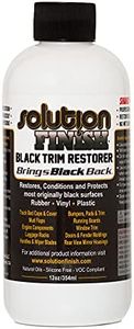 Solution Finish - Black Plastic & Vinyl Trim Restorer - Use for Car and Truck Detailing, No Wet Look, Instantly Revives Color To Trim, Bumpers, Mud Flaps, Etc., Black (12 oz)