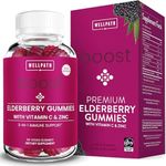 WellPath Boost Elderberry Gummies with Zinc & Vitamin C - Immune Support Gummies for Adults | Sambucus Black Elderberry Gummy Vitamins | Immunity Booster + Zinc Supplement | Non-GMO & Vegan, 60 Ct