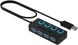 SABRENT 4-Port USB 3.0 Hub with Ind