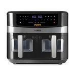 Tower, T17100, Vortx Vizion 9L Dual Basket Air Fryer with Digital control panel & 10 One-touch Pre-sets, Black