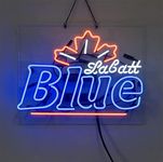 Labatt Blue Real Glass Handcraft Beer Bar Pub Store Party Room Wall Window Display Neon Signs19x15