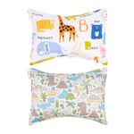 ALVABABY Toddler Pillowcase Cotton 2 Pieces of Envelope Pillowcase Fits 13 x 18,12x 16 Kids Pillow Baby Boys and Girls Pillowcase for Children Soft Bedding Pillow CoverTravel Pillows Set Gift