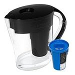 Santevia MINA Alkaline Water Filter Pitcher | Water Filtration System | Chlorine and Lead Filter | Water Purifier Pitcher | Home Water Filtration Pitcher | 9-Cup at Home Water Filter | Made in Canada