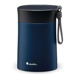 Aladdin Bistro Thermavac Stainless Steel Food Jar 0.4L Navy Blue – Keeps hot or cold for 5.5 Hours - Double Wall Vacuum Insulation- Leakproof Lunch Container - Dishwasher Safe - BPA-Free