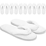 Frcctre 6 Pack Flip Flop Spa Slippers, Fluffy Coral Fleece Reusable House Slippers Guest Slippers Hotel Slippers for Guests, Hotel, Travel, Washable Not Disposable