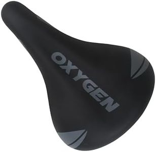 OXYGEN Bicycle Seat Memory Foam Cycle Seat for Mountain Bike MTB Road City Cycles Ergonomic Shock Absorbing Cushion Replacement Saddle Waterproof Ranger Cycle Seat for Men Women Adult Black 260x180mm