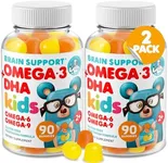 DR. MORITZ Omega 3 Kids Gummies (180 Count), Vegan Omega 3 Gummies for Kids with No Fish Oil, Omega 3 DHA Kids Vitamins for Brain & Heart Health, Gluten-Free Omega 3 6 9 Gummies