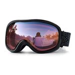 SPOSUNE Ski Goggles Over Glasses with Dual lens, Anti-fog Anti-UV Snow Goggle for Men Women Youth Skiing Snowmobile