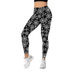 NetSetUK Halloween Women's Pumpkin Ghost Skull Scary Print High Elasticated Waistband Costume Leggings Ankle Elastic Tights Full Length Fancy Pant in Plus Size UK(8-30)