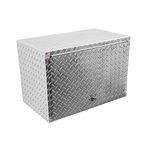 Pit Posse 908 24" Diamond Plate Overhead Cabinet Aluminum Enclosed Race Trailer Shop Garage Storage Organizer