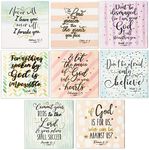 Pipilo Press 8 Pack Inspirational Bible Verse Magnets for Fridge, Christian Office Decor, Scripture Gifts (2.5 in)