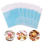 Chocozone Pack of 100 Self Adhesive Guddy Bags Party Favor Bags Cookie Bags Chocolate Pouches Birthday Party Return Gift Bags (Blue)