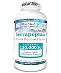 Serrapeptase Enzyme, High Potency 120000 Units (SPU), 400-Day Supply, Delayed Release Vegetarian Capsules (DRcaps) For Maximum Absorption