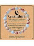 To My Grandma Bracelet from Granddaughter Natural Stone Bracelet Stretch Beaded Bracelet Crystal Bracelet for My Grandma Birthday Gifts for Bonus Mom Nana Grandma Aunt