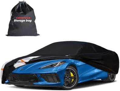 Cotryvox 10-Layer Waterproof Sports Car Cover. See Vehicle Size-Chart for Accurate Fit. All Weather Full Outdoor Covers. Chevy Corvette, Porsche 911, Toyota Supra.Sun Snow Rain.Size C3(See Size Chart)