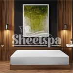 Sheetspa Hotel Quality 1500 Thread Count 100% Egyption Cotton Premium 1 Piece Fitted Bed Sheet White Extra Deep 16"/40cm UK King (160cm x 200cm) Fitted Sheet Solid White