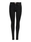 ONLY Women's Onlpower Mid Push Up Bb Rea3659 Skinny Jeans, Black (Black Black), XS 30L UK