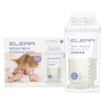 50 PCS ELERA Temp-Sensing Breast Milk Storage Bags - 200 ml BPA-Free Disposable Breastmilk Collection Pouches with Double Ziper Seal No-Leak Milk Freezer Storage Bag Breastfeeding