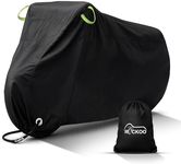 Rockoo Bike Cover for Outdoor Storage for 2 Bikes, Heavy Duty 190T Nylon Waterproof Dustproof with Lock Holes and Storage Bag, Perfect for Mountain Road Bikes Bicycle Cover – Black