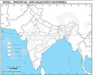 Set of Standard Size 100 Practice Educational Blank Outline Maps of India Political (100 MAPS) 7? x 6.5? | Great Blank Map Worksheets for Classroom or Home Study