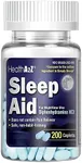 HealthA2Z Sleep Aid 200 Caplets | Diphenhydramine HCl 25mg | Regular Strength Sleeping Pills | Safe & Non-Habit-Forming