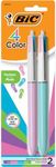 BIC 4-Color Fashion Ballpoint Pens, Medium Point (1.0mm), 4 Colorful Inks in One Multicolor Pen, 2-Count Pack