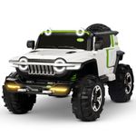 Baybee Hulk Battery Operated Jeep for Kids, Ride on Toy Baby Car with LED Light & Music | Kids Jeep Battery Car | Rechargeable Electric Jeep Car for Kids to Drive 2 to 10 Years Boy Girl (White)