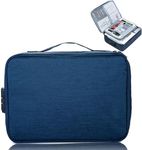 MHR Document Organizer Bag Multilayer Travel File Organiser Document Storage Bag with Lock Waterproof File Folders Bag for Certificates & Document Safe Pouch Bag for Home Office Travel (Blue)