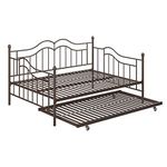 DHP Tokyo Metal Daybed and Trundle, Full/Twin, Bronze