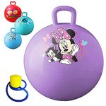 GION Hopper Bouncy Hop Ball with Handle Jumping Therapy Ball Kangaroo Bouncer Kids Play Ball Including Foot Pump Sit Bounce Ball for Kids Exercise Gym Sport Hop Ball (1Pcs)