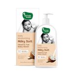 Mother Sparsh Milky Soft Head to Toe Baby Wash -200ml with Milk Protein & Shea Butter | Tear Free 2 in 1 Natural Body Wash & Shampoo for Babies