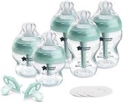 Tommee Tippee Advanced Anti-Colic Fussy Baby Bottle and Pacifier Set, 0m+, 5oz and 9oz Self-Sterilizing Bottles, Slow-Flow Breast-Like Nipples, Ultralight Pacifiers