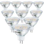 diCuno MR16 LED Bulbs, 12V AC/DC 5W (50W Halogen) GU5.3 Spot Light Bulb, 500LM, Natural White 4000K, 120° Beam Angle Track Light, 10 Pack