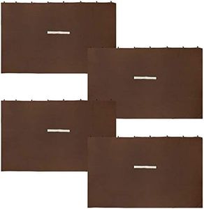Sunnydaze 4-Piece Sidewall Set - Outdoor 80 Inches Tall x 103 Inches Wide Polyester Fabric Gazebo Curtains Only - Provides Shade and Privacy - Replacement Sidewall Set - Brown