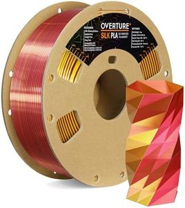 OVERTURE Silk PLA Double Colour Filament 1.75mm for 3D Printer, 1kg Spool(2.2lbs), Dimensional Accuracy +/- 0.03mm 3D Printer Filament (Silk Magenta-Gold)