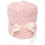 Elegant Double-Sided Comfort Faux Fur & Sherpa Blanket Rose Pattern Valentine's Day Gift Blanket. (Pink Rose, 50 * 60 inch)
